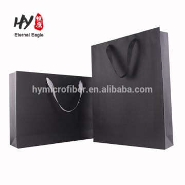 Thick white cardboard paper shopping bag for promotional